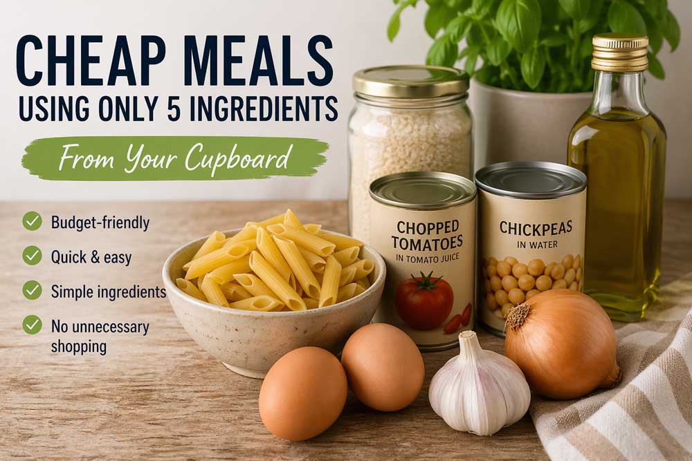 Cheap meals using only 5 ingredients