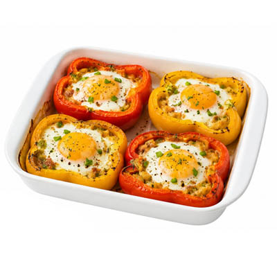 Baked Egg Stuffed Peppers