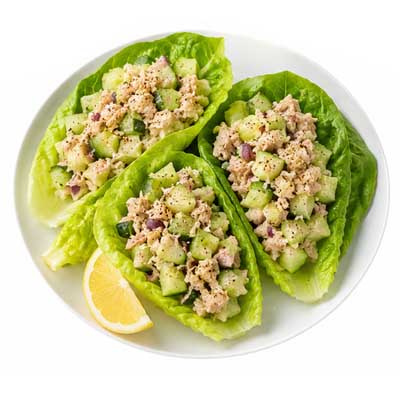 Tuna & Cucumber Lettuce Wraps