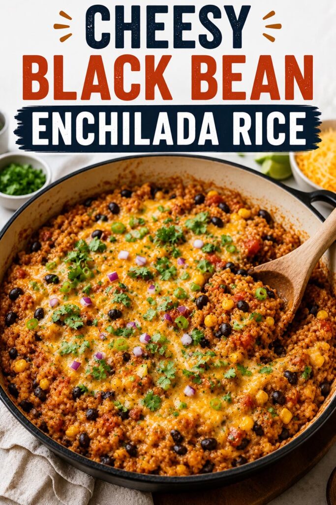 Cheesy Black Bean Enchilada Rice