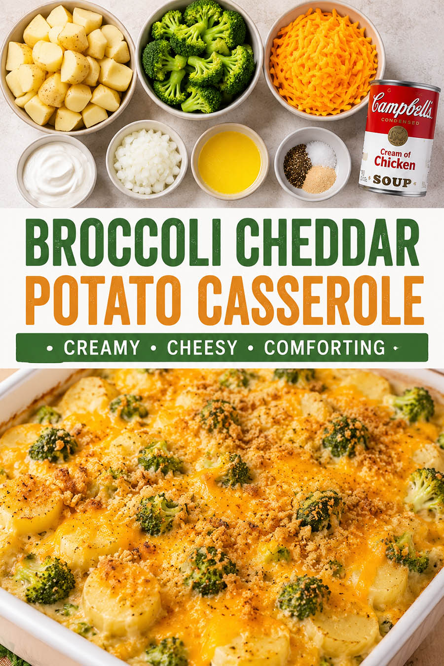 Broccoli cheddar potato casserole recipe