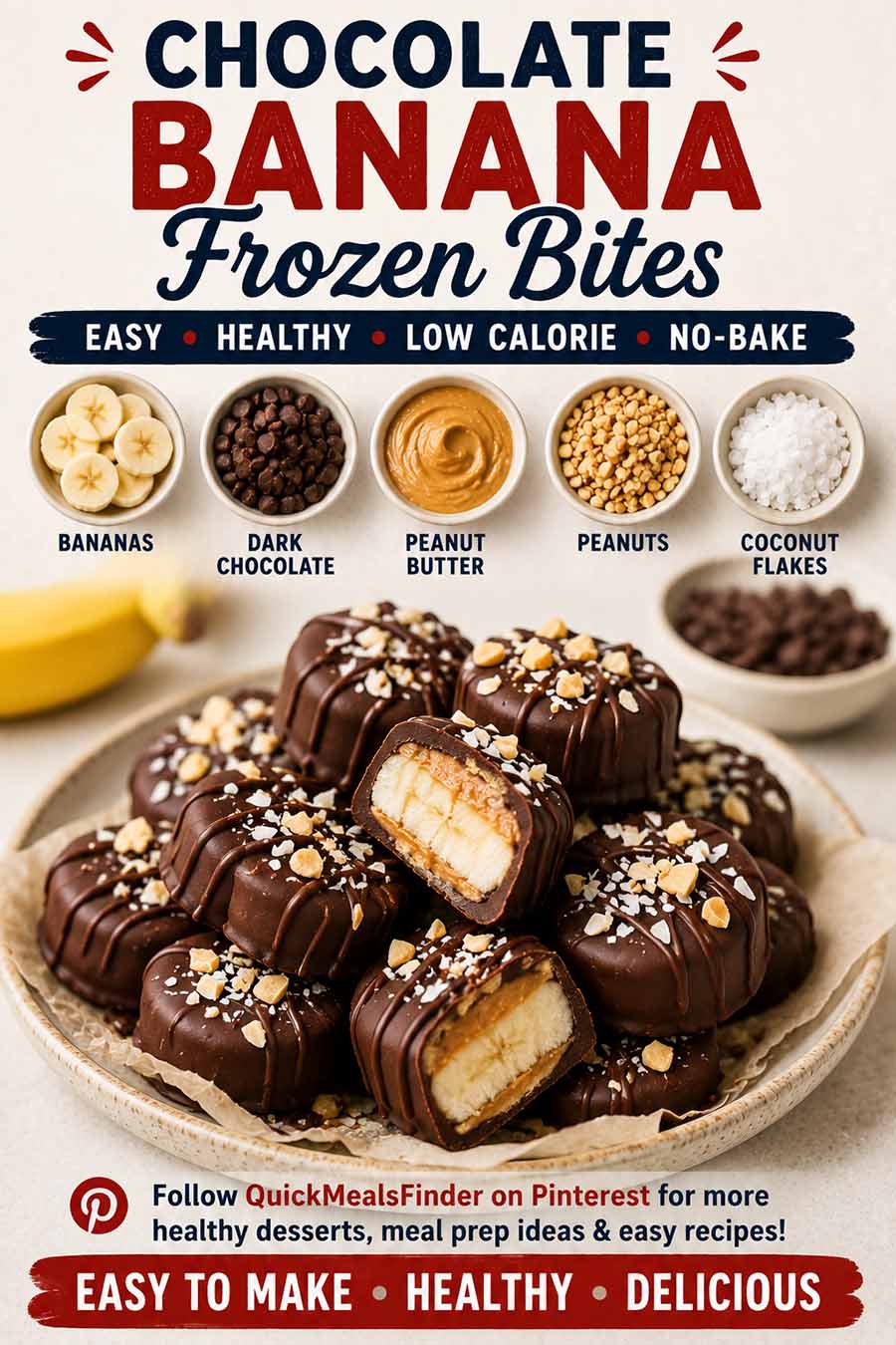 Chocolate Banana Frozen Bites