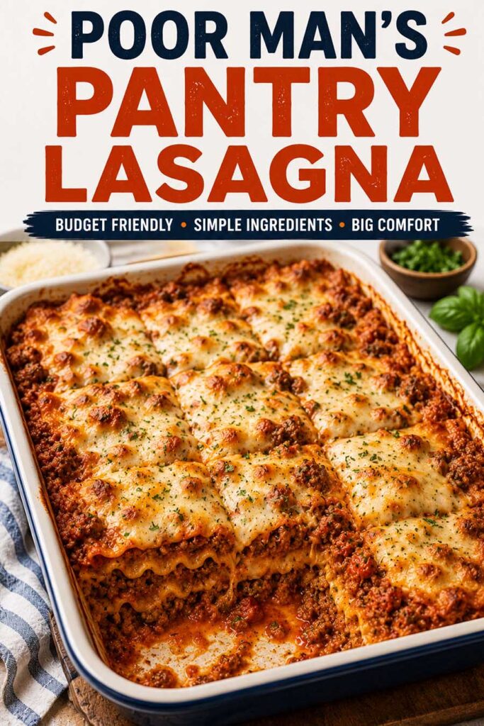 Poor Mans Pantry Lasagna