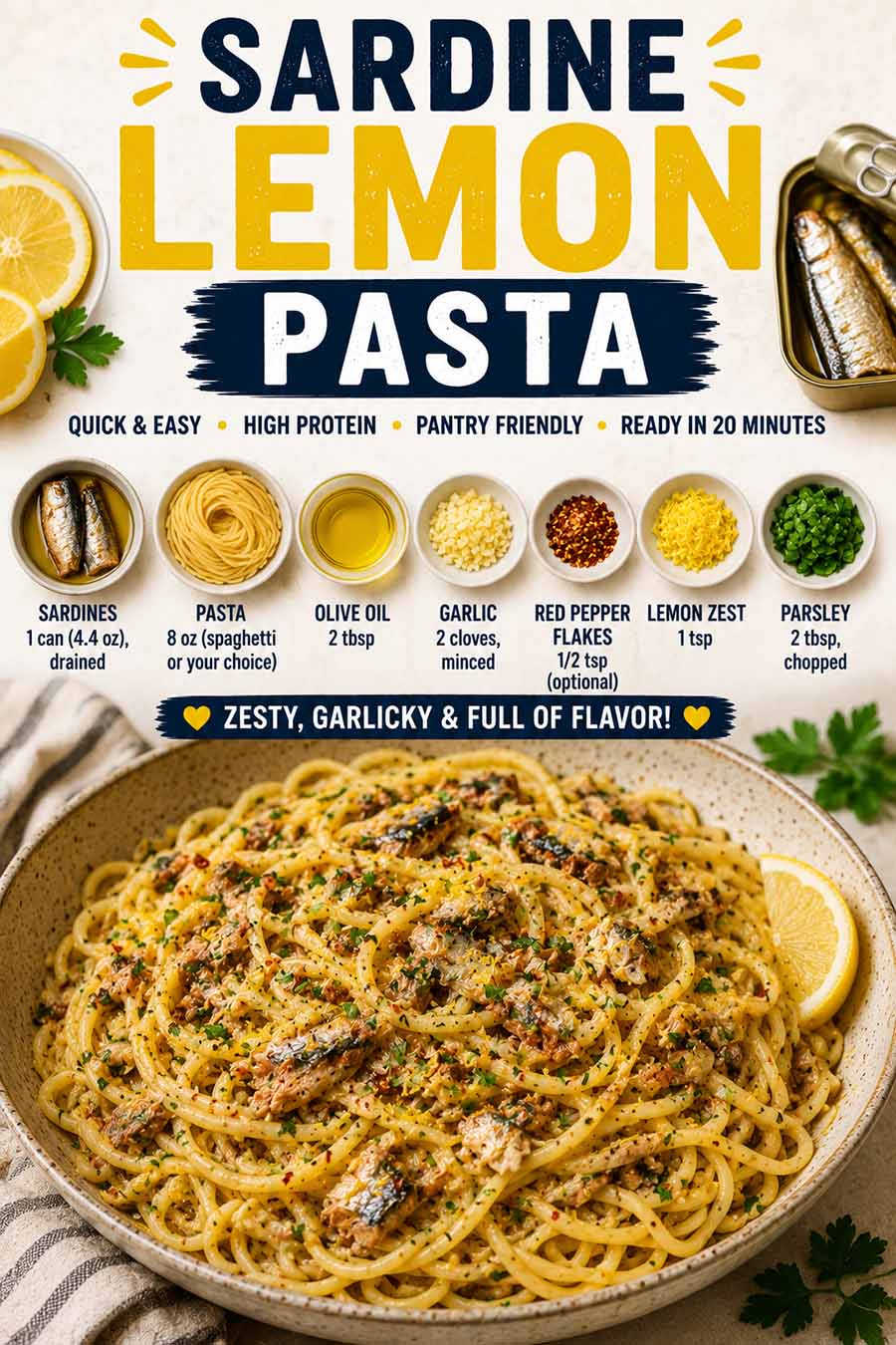 Sardine Lemon Pasta