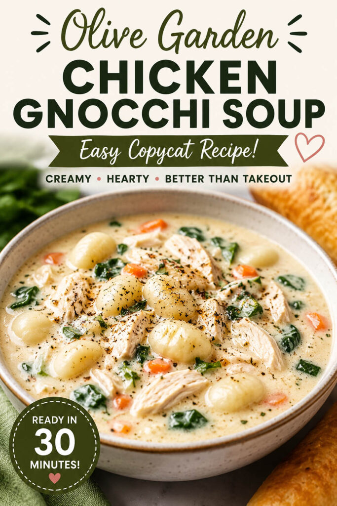 Homemade Olive Garden Chicken Gnocchi Soup