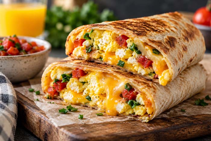 Egg Fried Wrap with Cheese